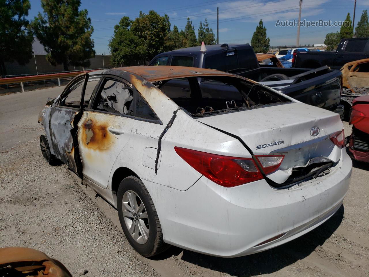 2013 Hyundai Sonata Gls White vin: 5NPEB4AC2DH538434