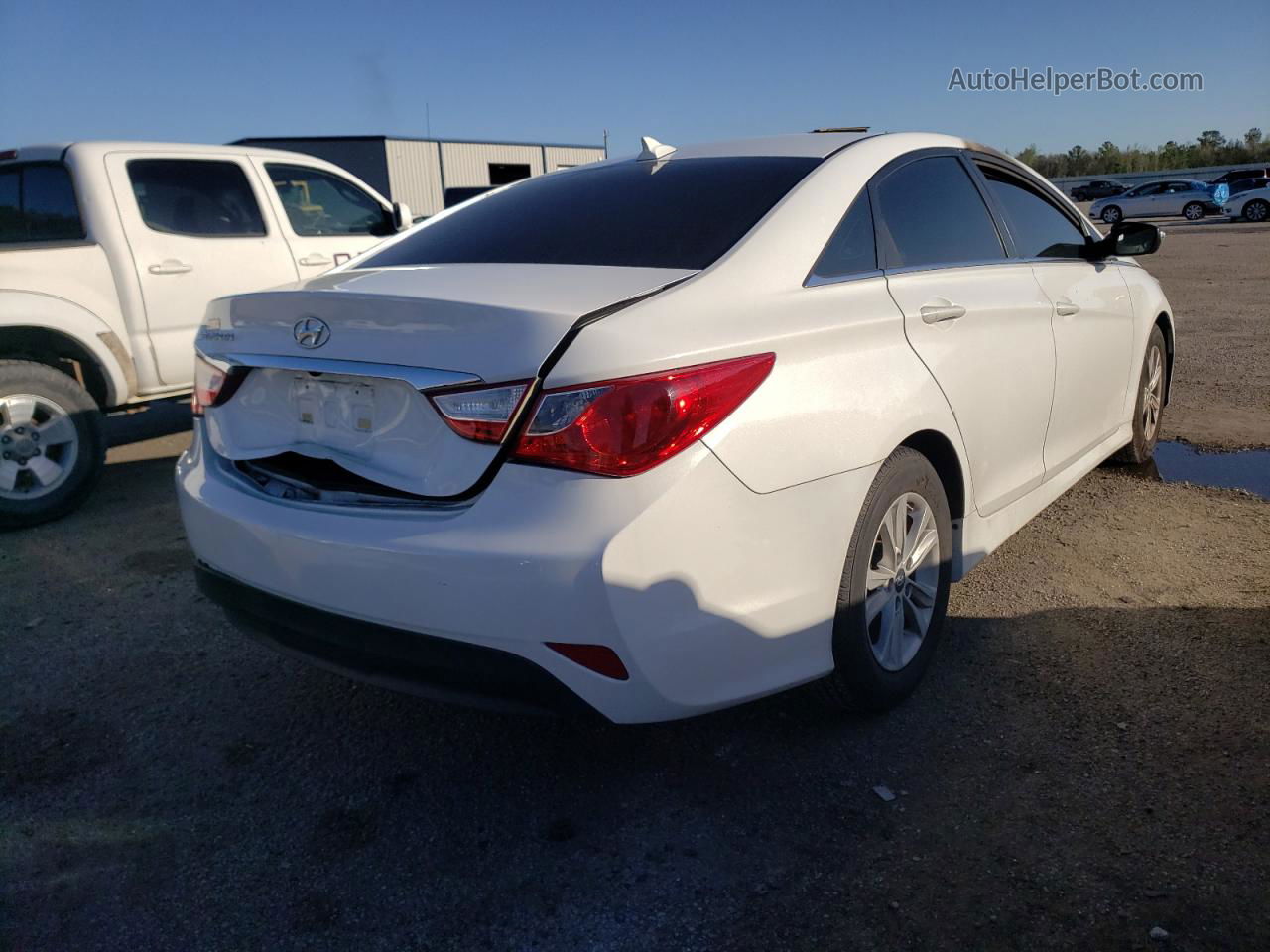 2014 Hyundai Sonata Gls White vin: 5NPEB4AC2EH845989