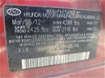 2012 Hyundai Sonata Gls Красный vin: 5NPEB4AC3CH486746