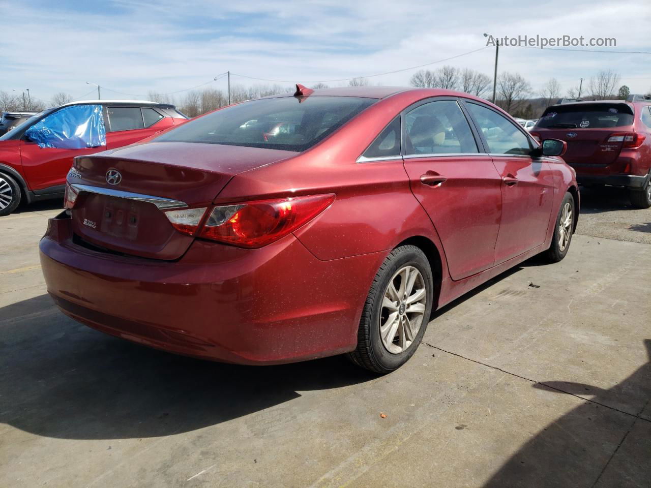 2013 Hyundai Sonata Gls Red vin: 5NPEB4AC3DH773196