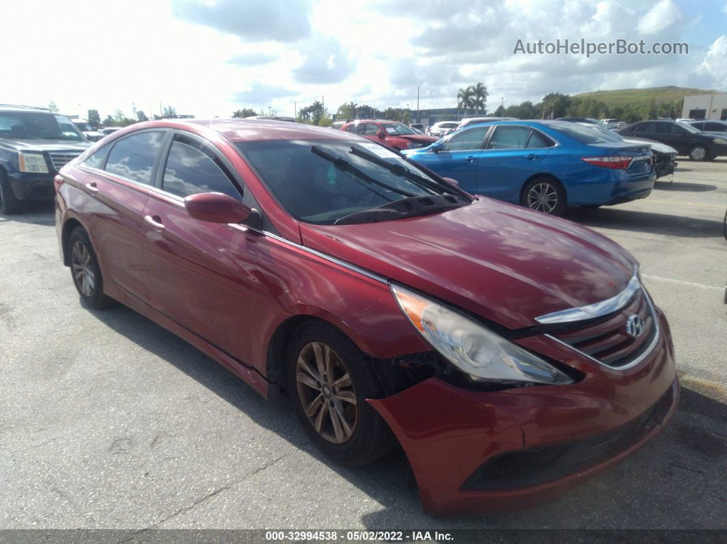 2014 Hyundai Sonata Gls Red vin: 5NPEB4AC3EH842289