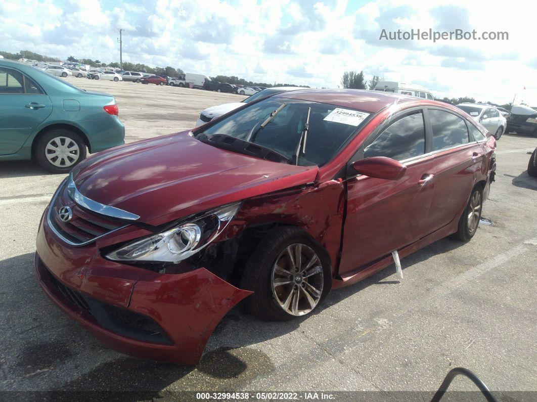 2014 Hyundai Sonata Gls Red vin: 5NPEB4AC3EH842289