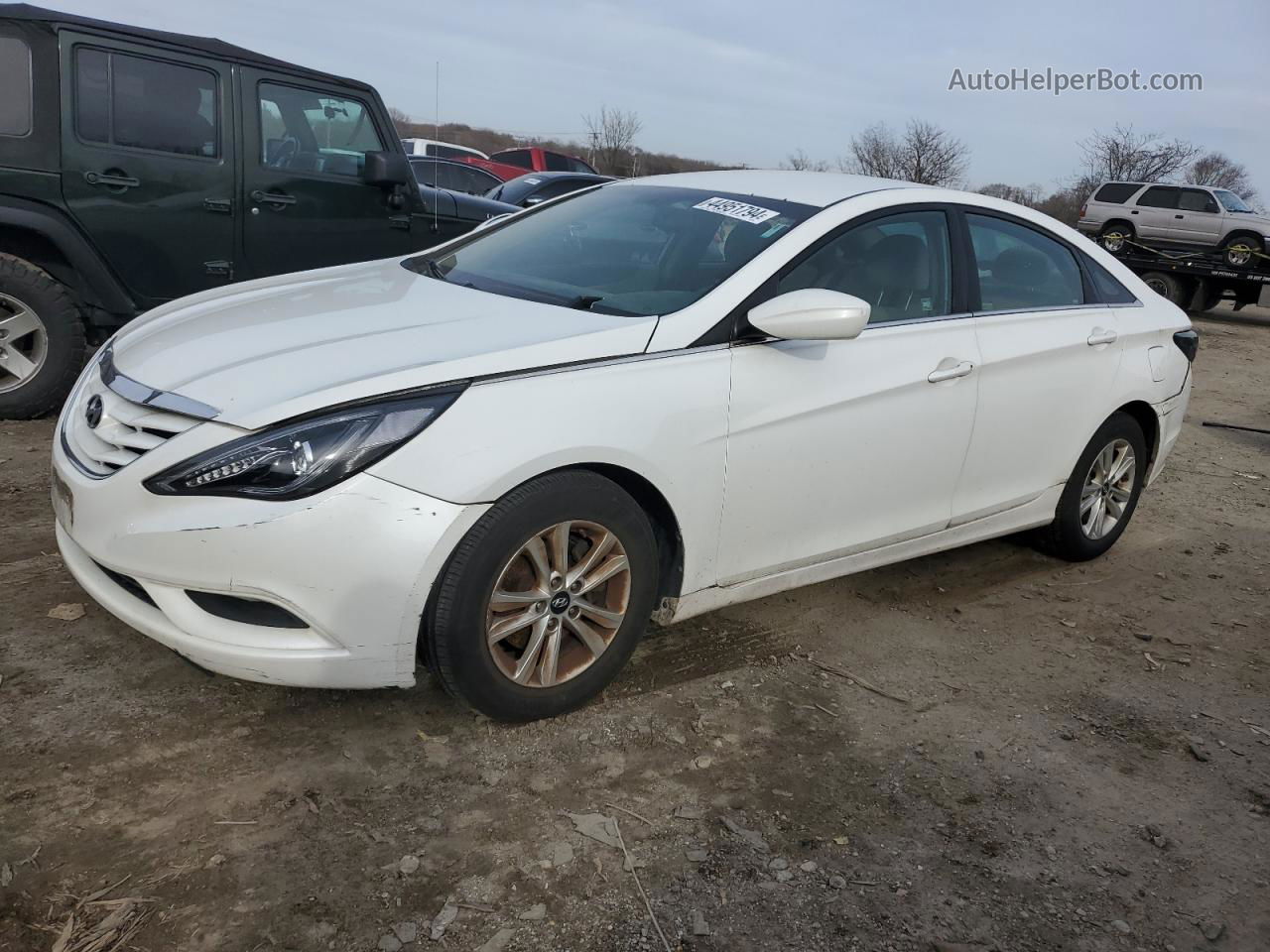 2012 Hyundai Sonata Gls White vin: 5NPEB4AC4CH340906