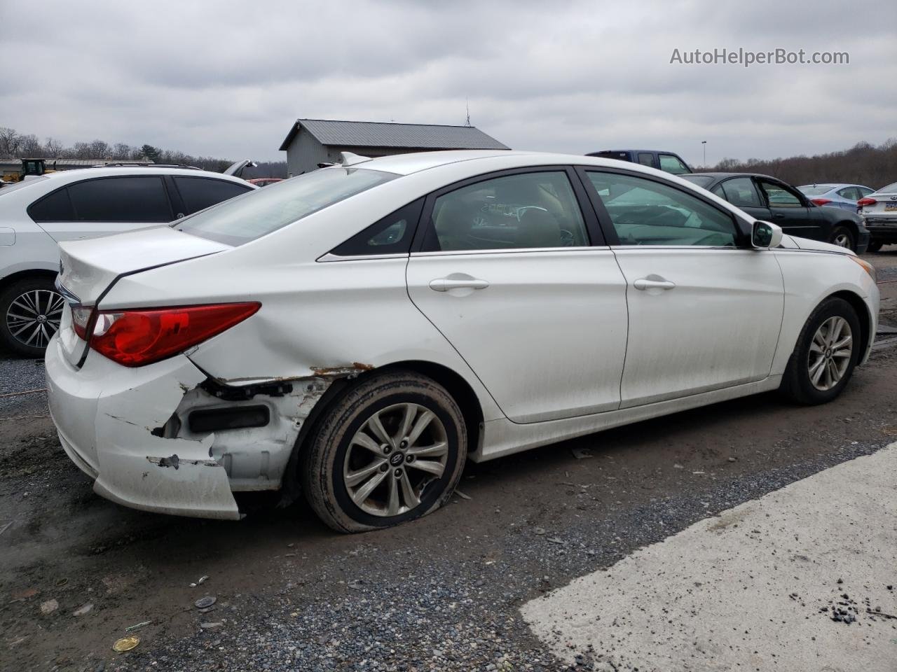 2012 Hyundai Sonata Gls White vin: 5NPEB4AC4CH348696