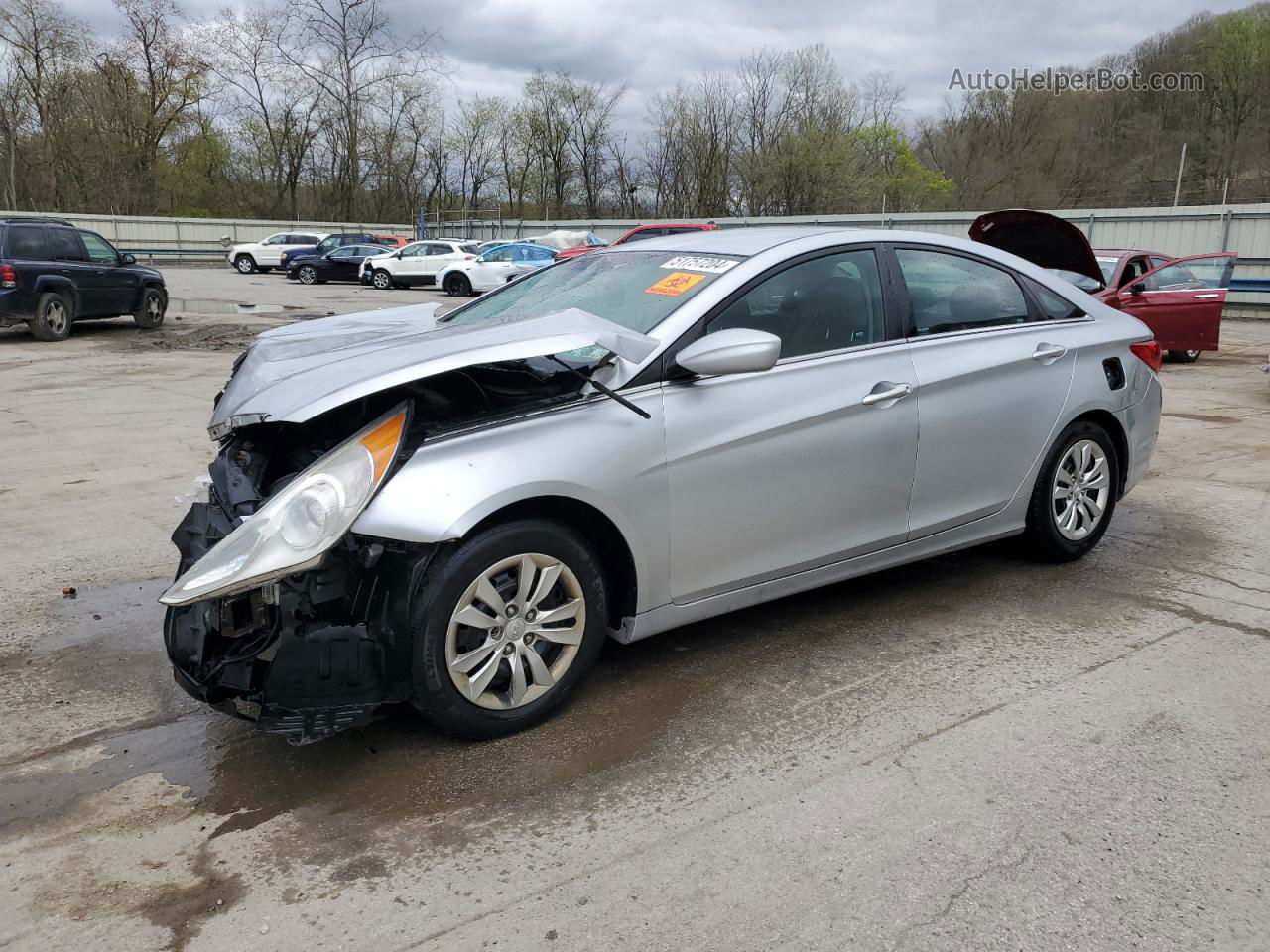 2012 Hyundai Sonata Gls Silver vin: 5NPEB4AC4CH490854