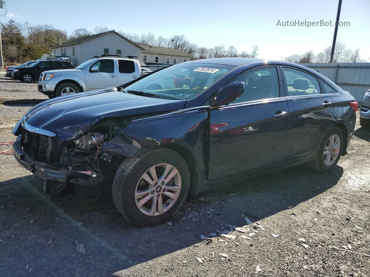 2013 Hyundai Sonata Gls Blue vin: 5NPEB4AC4DH596433