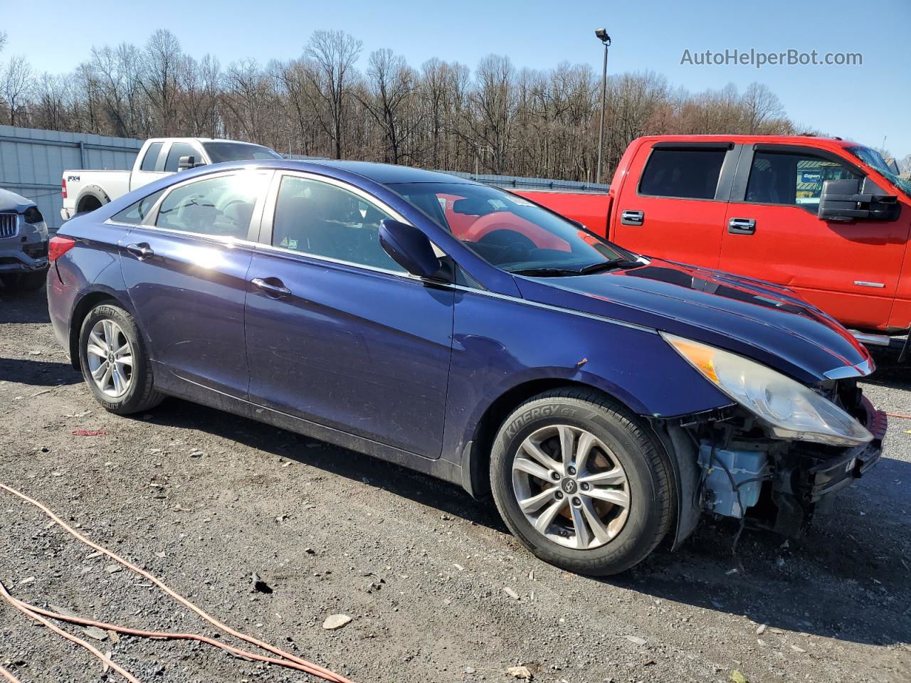 2013 Hyundai Sonata Gls Синий vin: 5NPEB4AC4DH596433