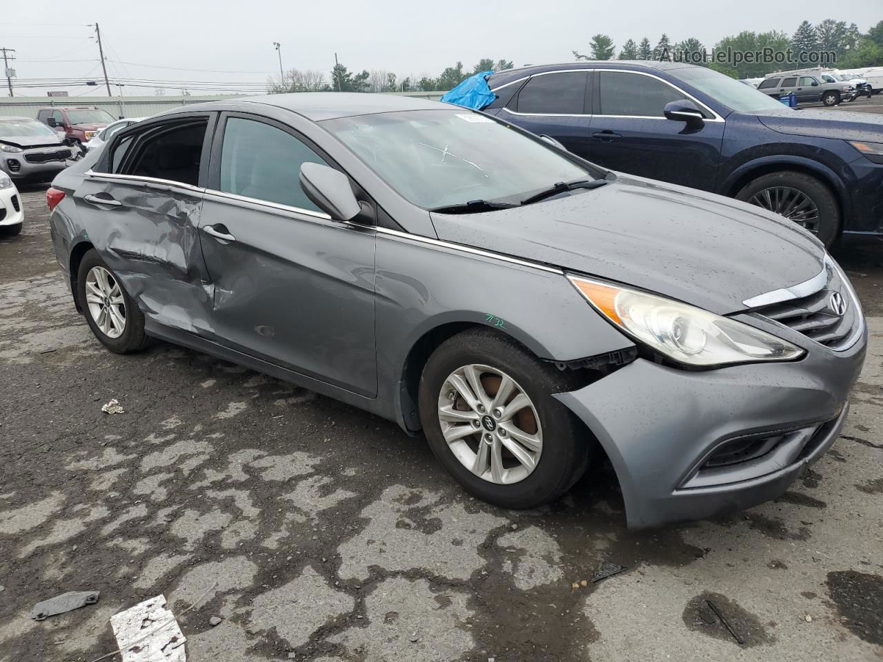 2013 Hyundai Sonata Gls Gray vin: 5NPEB4AC4DH660180