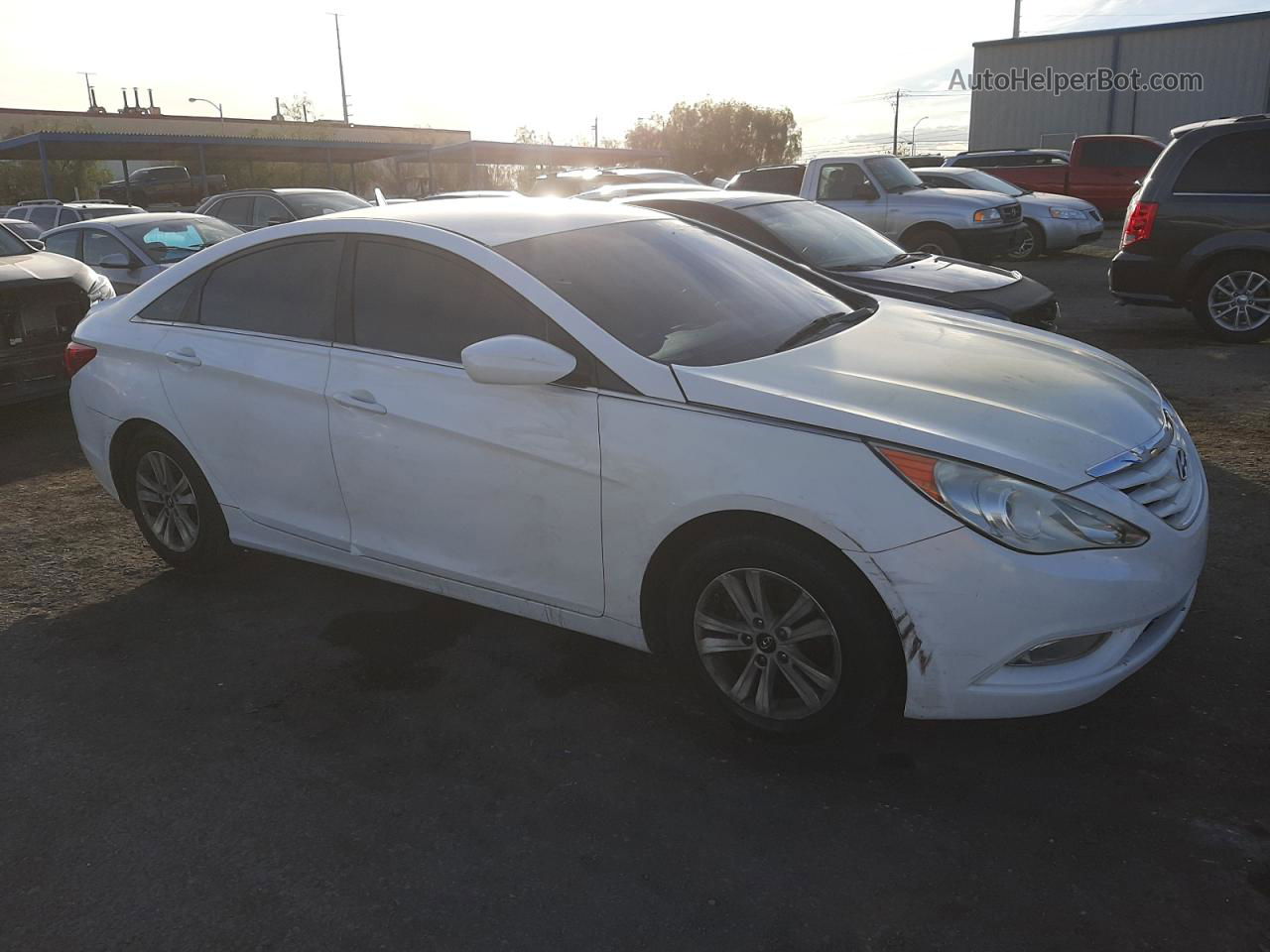 2013 Hyundai Sonata Gls White vin: 5NPEB4AC4DH668280