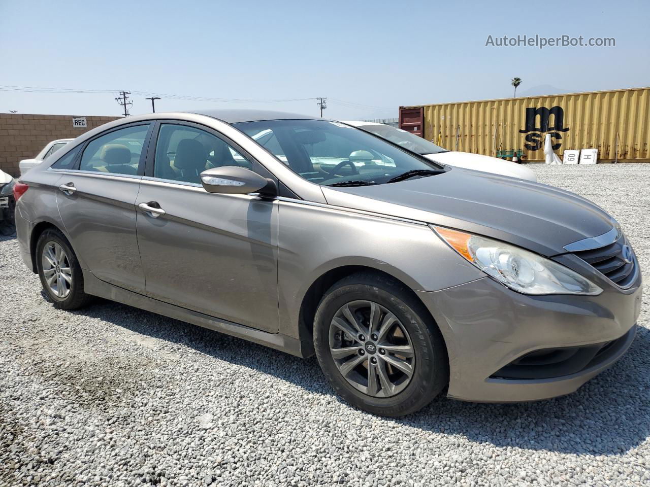 2014 Hyundai Sonata Gls Brown vin: 5NPEB4AC4EH935452