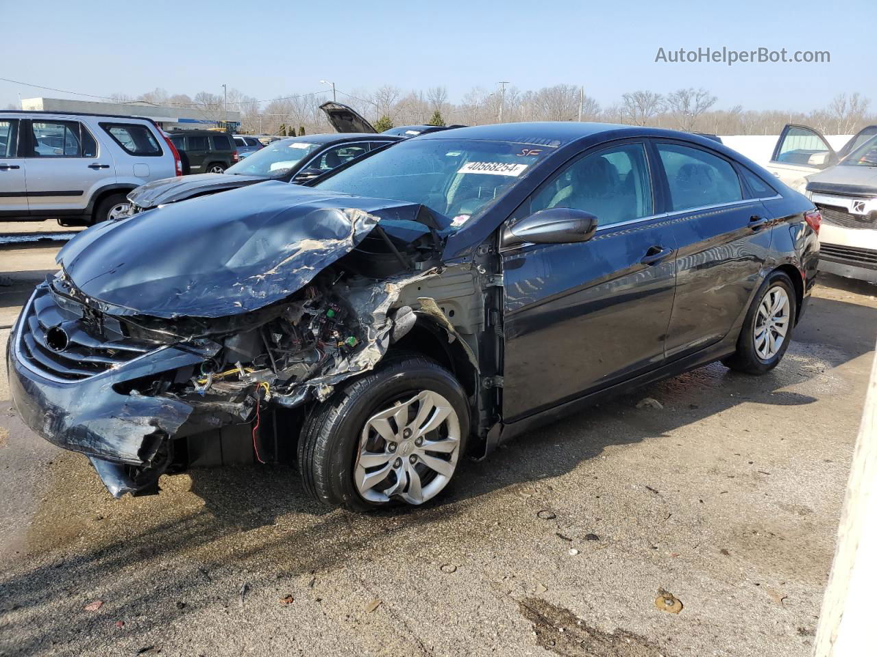 2012 Hyundai Sonata Gls Blue vin: 5NPEB4AC5CH405763