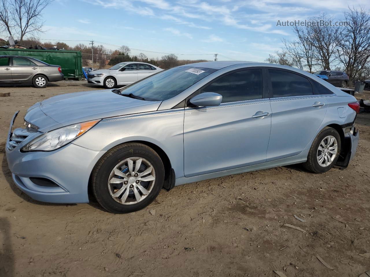 2012 Hyundai Sonata Gls Синий vin: 5NPEB4AC5CH489860