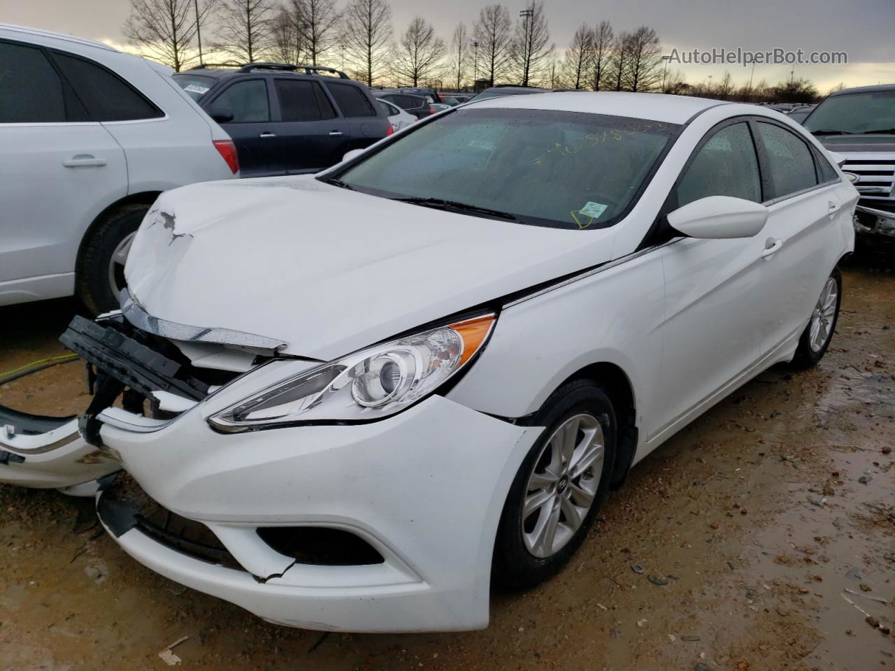 2013 Hyundai Sonata Gls White vin: 5NPEB4AC5DH639371