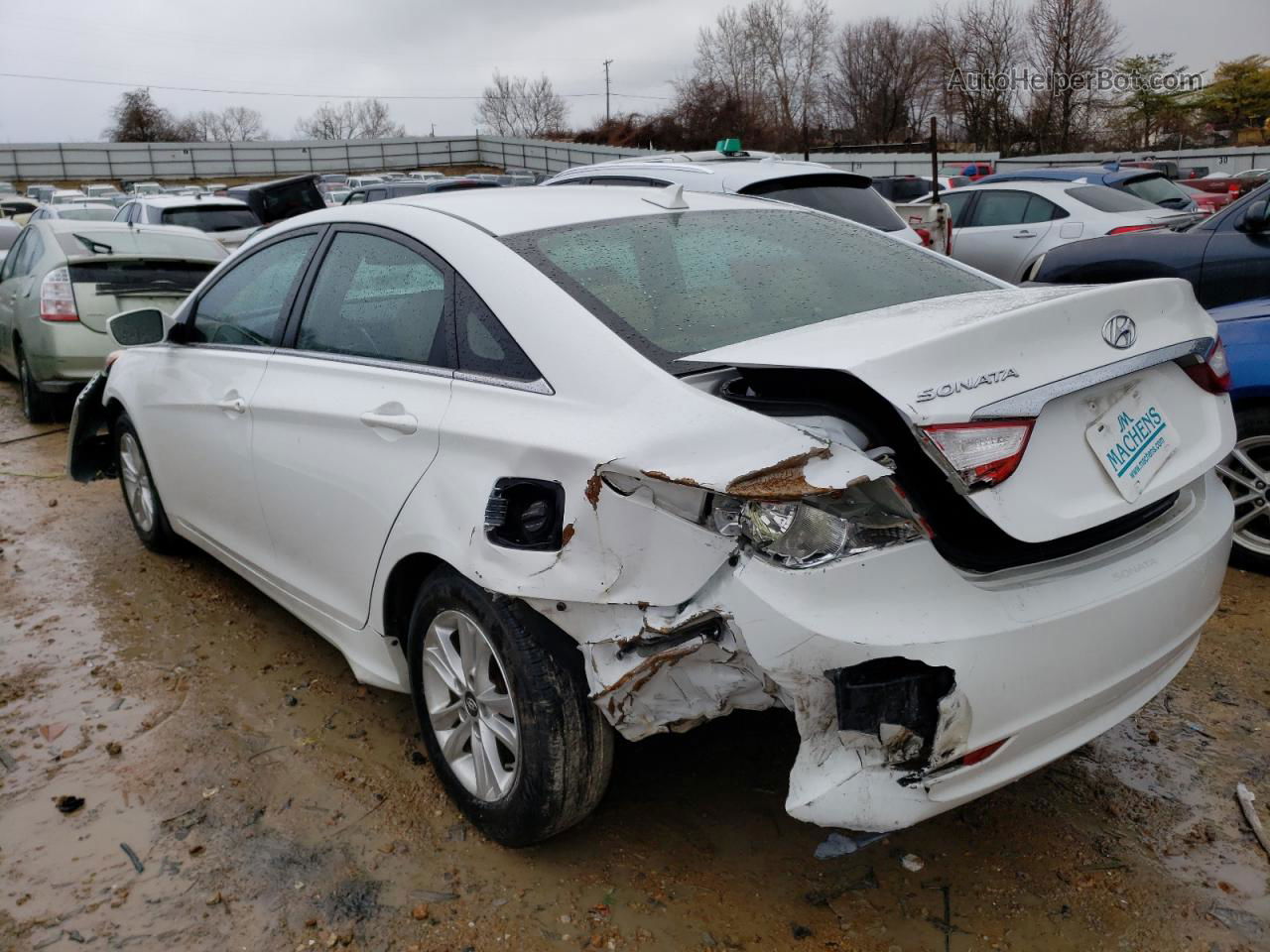 2013 Hyundai Sonata Gls White vin: 5NPEB4AC5DH639371