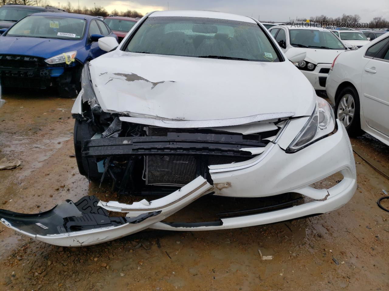 2013 Hyundai Sonata Gls White vin: 5NPEB4AC5DH639371