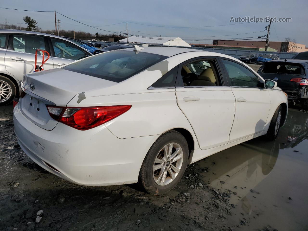 2013 Hyundai Sonata Gls White vin: 5NPEB4AC5DH640004