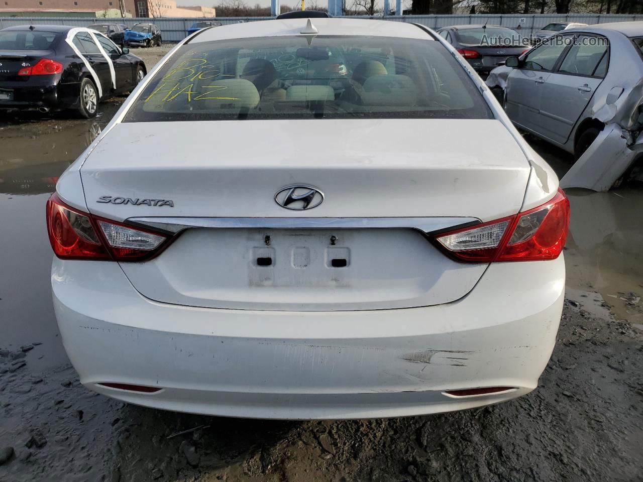 2013 Hyundai Sonata Gls White vin: 5NPEB4AC5DH640004