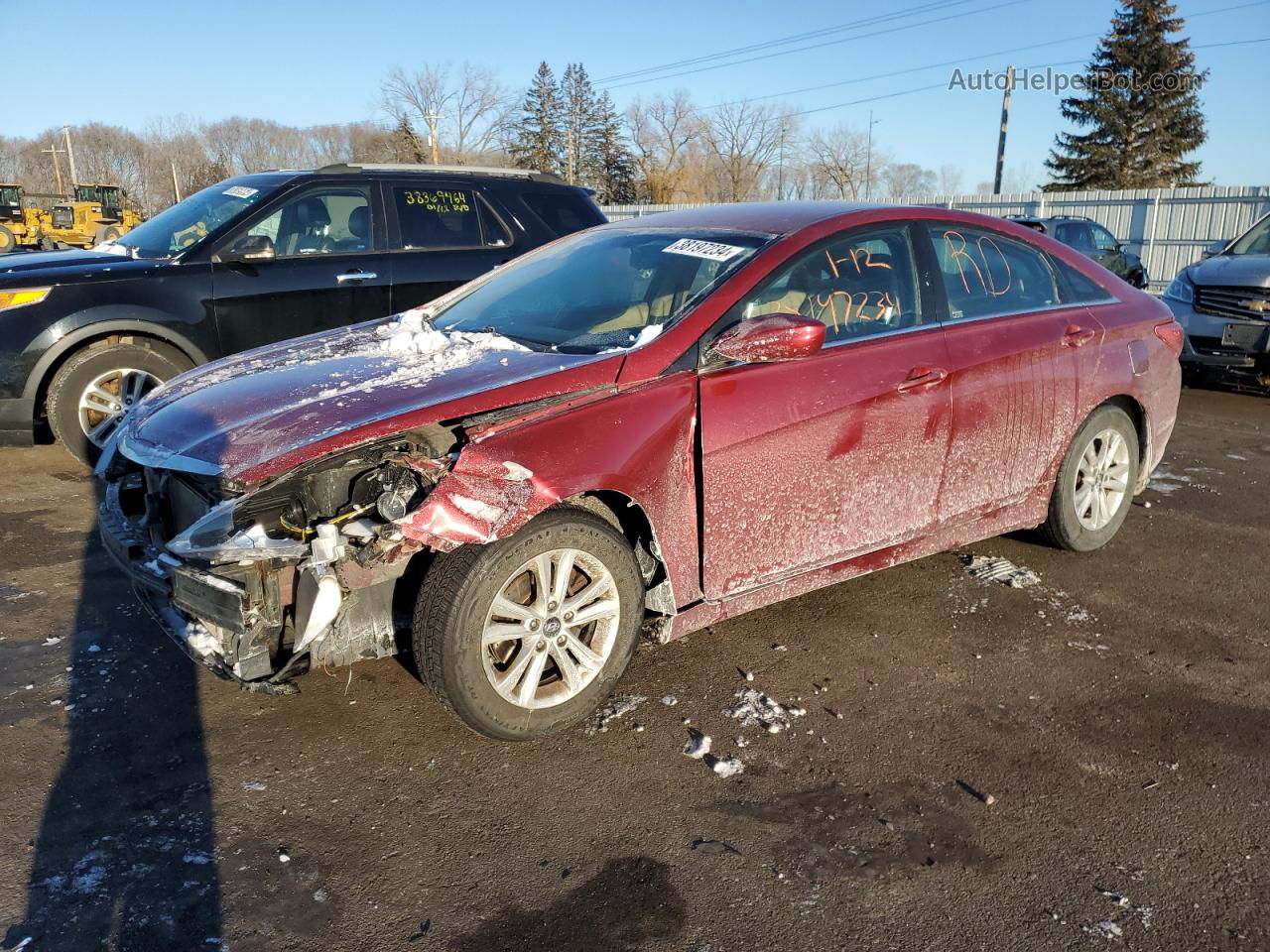 2013 Hyundai Sonata Gls Red vin: 5NPEB4AC5DH748364