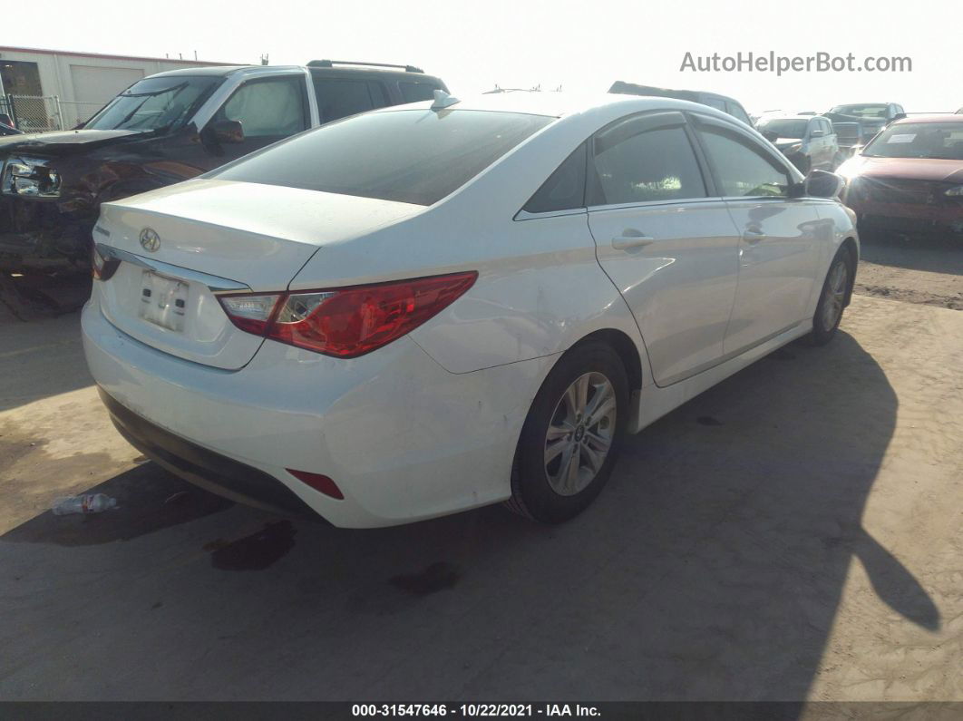 2014 Hyundai Sonata Gls White vin: 5NPEB4AC5EH819421