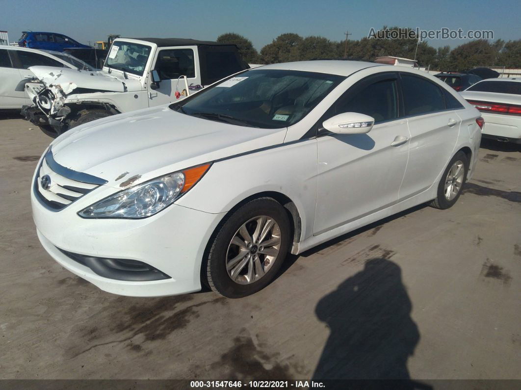 2014 Hyundai Sonata Gls White vin: 5NPEB4AC5EH819421