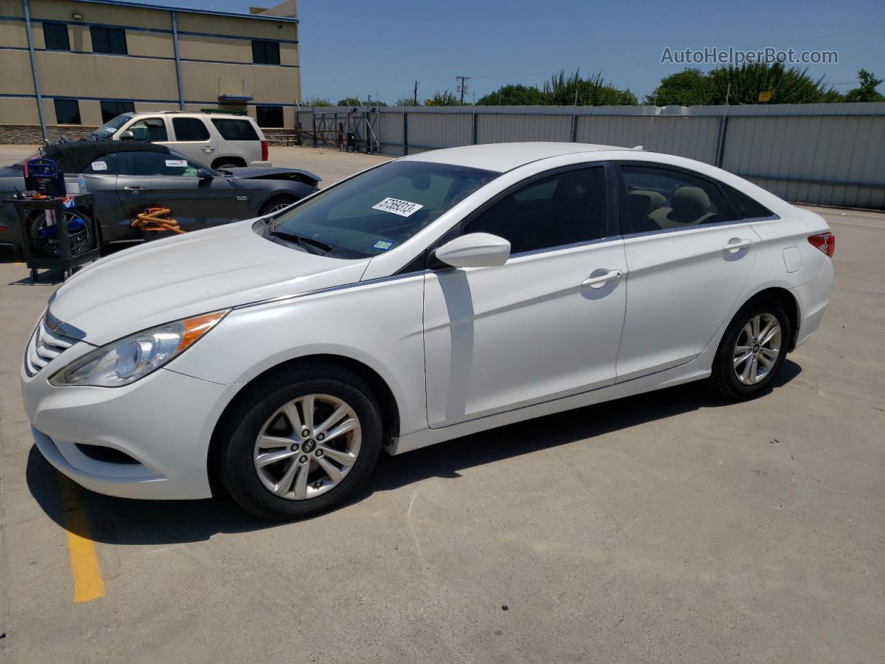 2012 Hyundai Sonata Gls White vin: 5NPEB4AC6CH450582