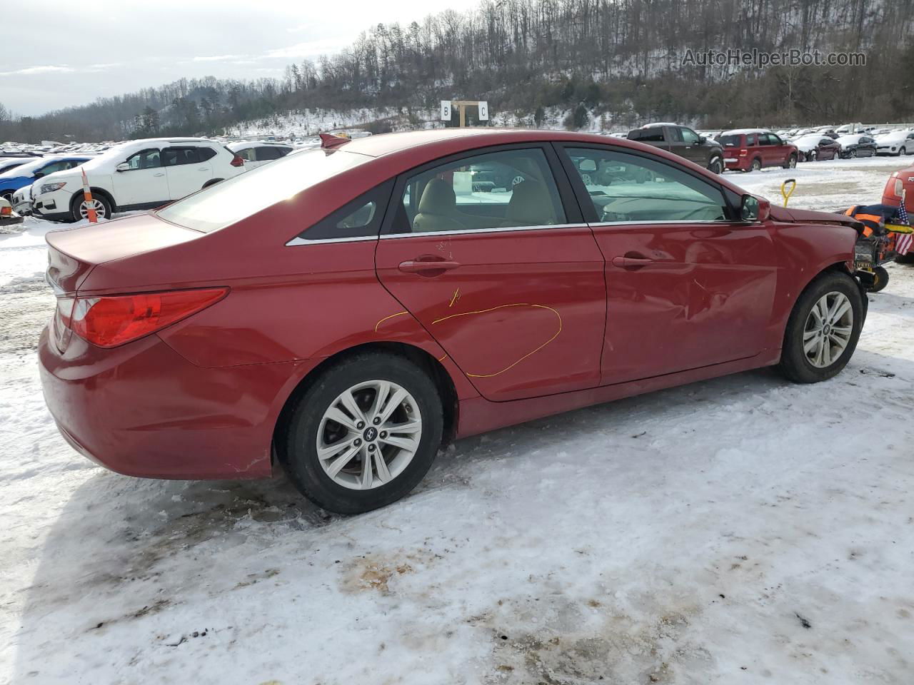 2012 Hyundai Sonata Gls Red vin: 5NPEB4AC6CH462800