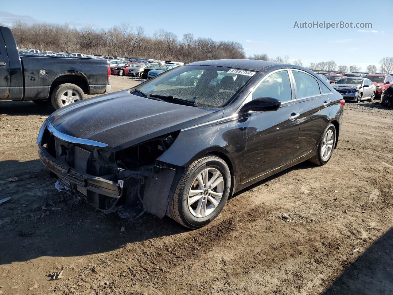 2013 Hyundai Sonata Gls Black vin: 5NPEB4AC6DH518686