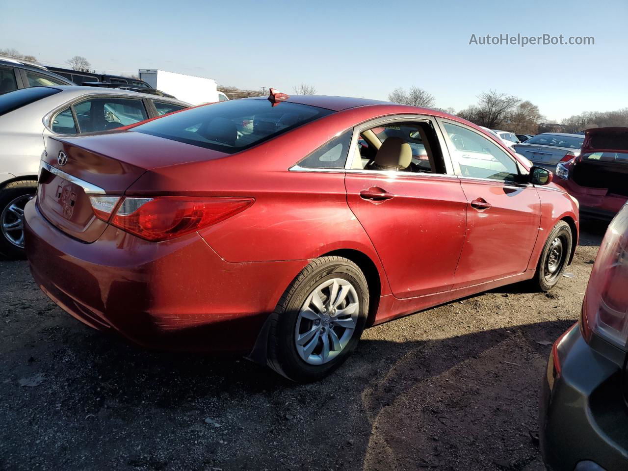 2013 Hyundai Sonata Gls Red vin: 5NPEB4AC6DH526156