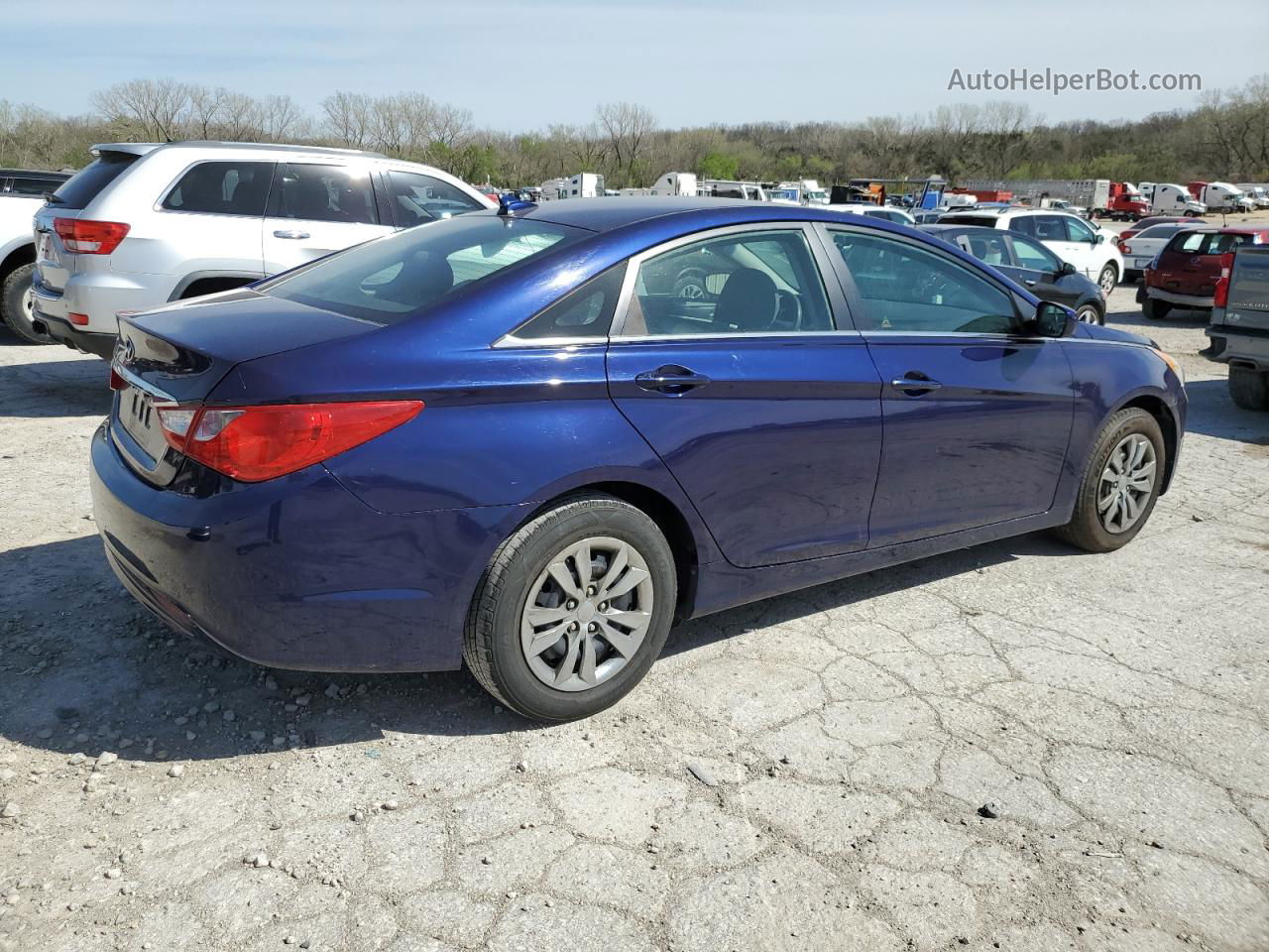 2012 Hyundai Sonata Gls Синий vin: 5NPEB4AC7CH413718