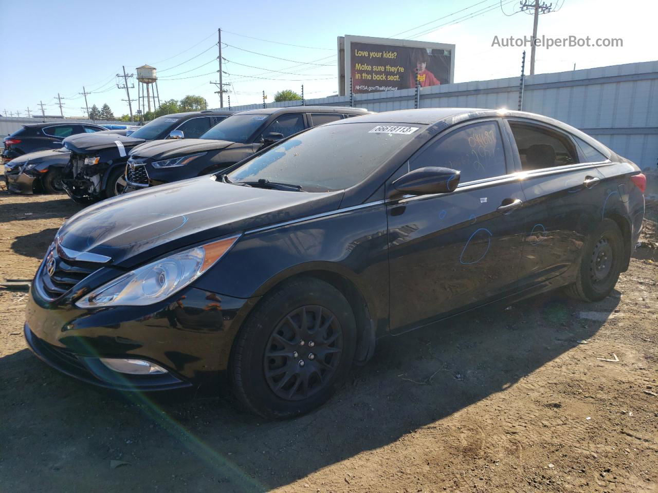 2013 Hyundai Sonata Gls Black vin: 5NPEB4AC7DH570568