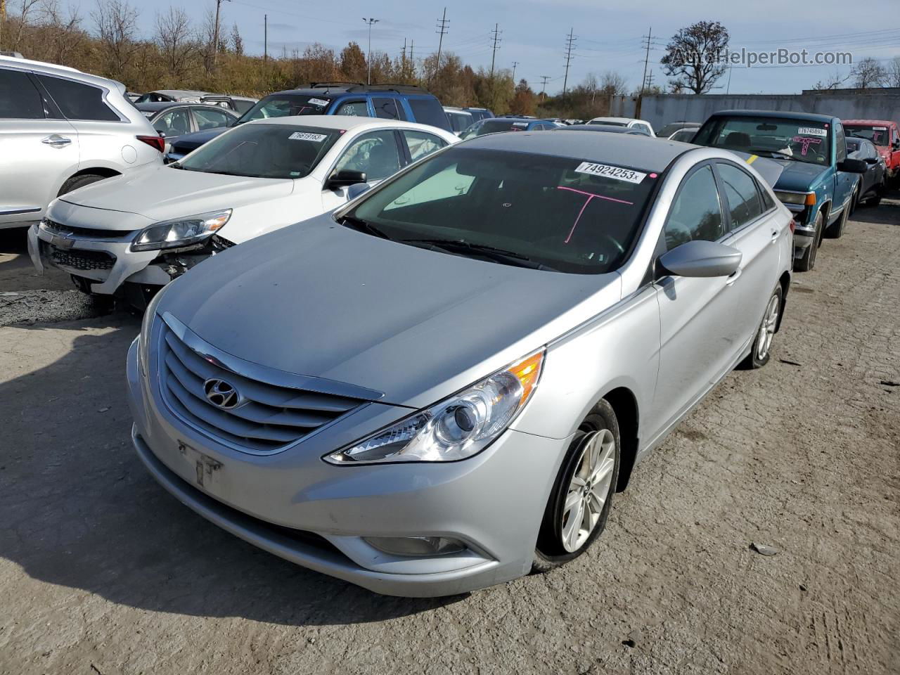 2013 Hyundai Sonata Gls Silver vin: 5NPEB4AC8DH599383