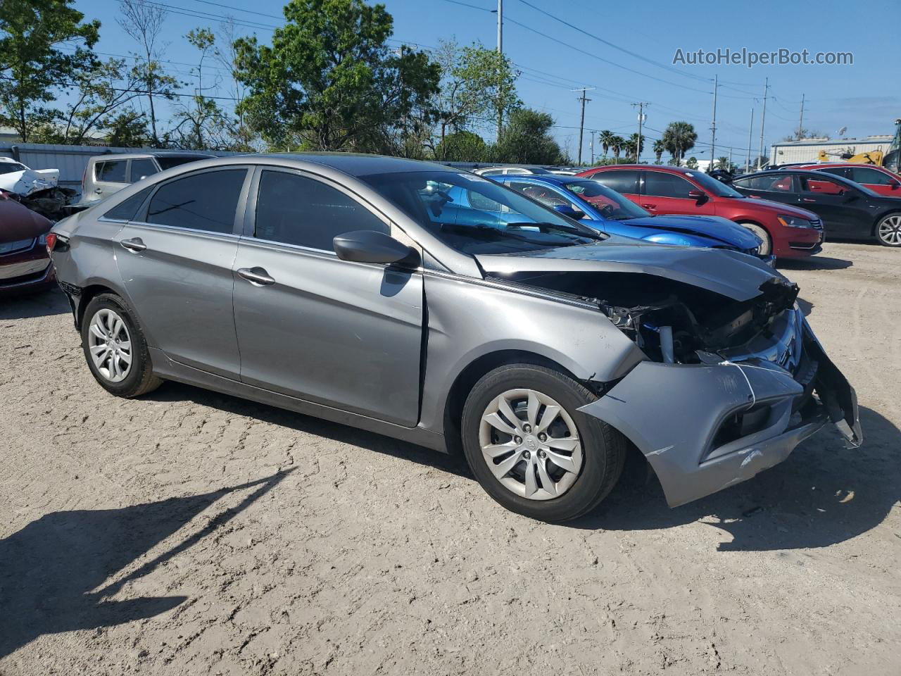 2013 Hyundai Sonata Gls Серый vin: 5NPEB4AC8DH606056