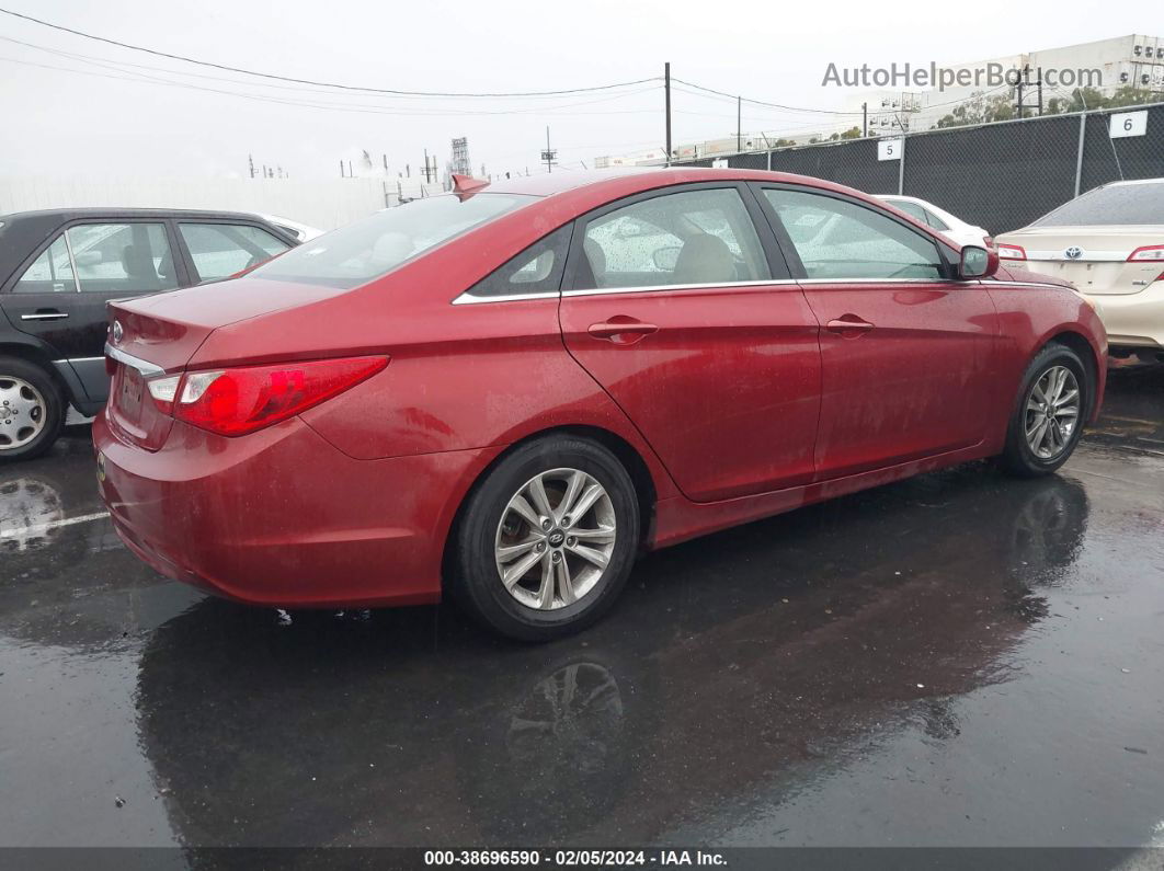 2012 Hyundai Sonata Gls Burgundy vin: 5NPEB4AC9CH464265