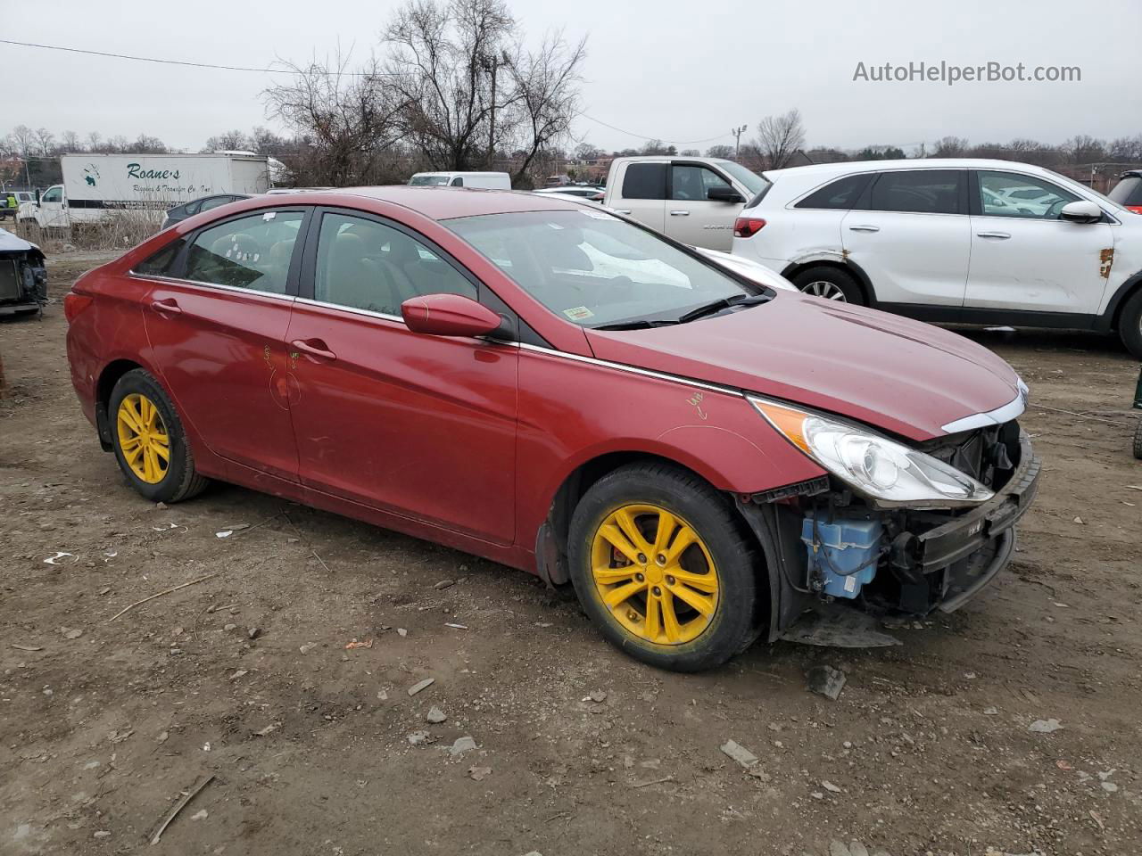 2013 Hyundai Sonata Gls Burgundy vin: 5NPEB4AC9DH638529