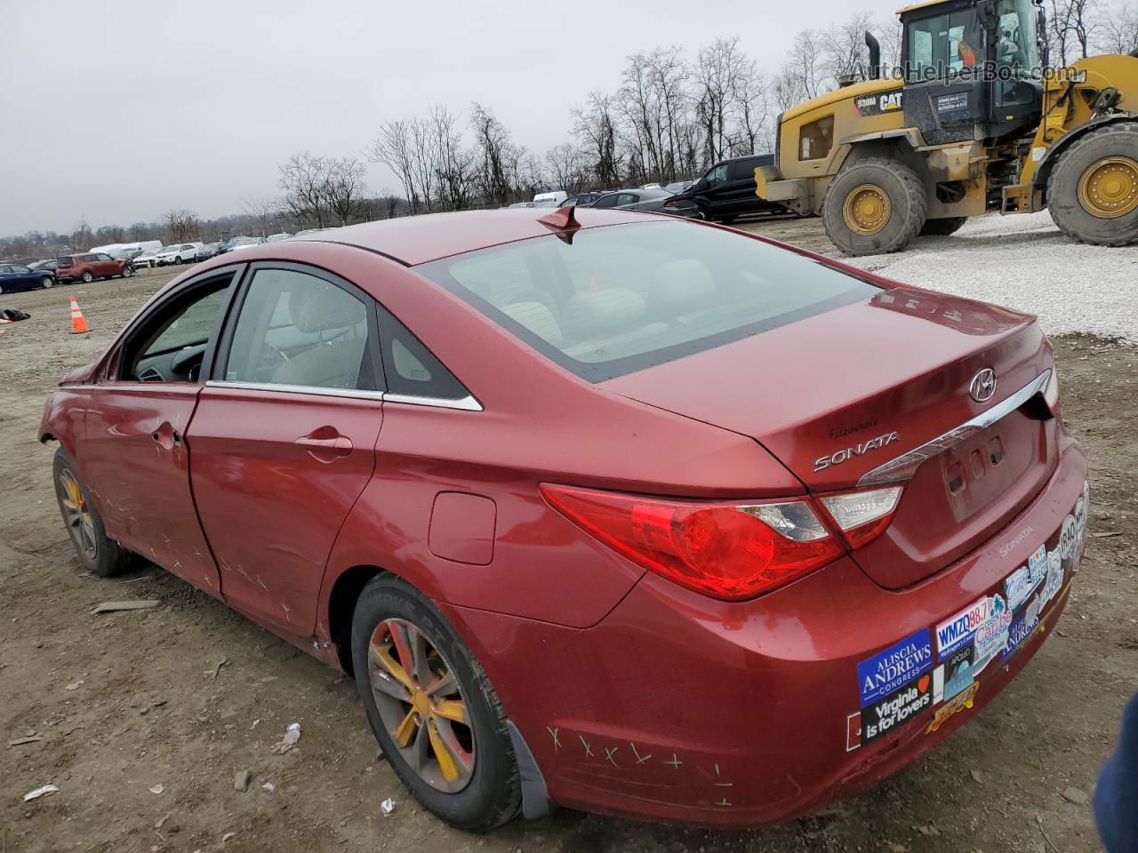 2013 Hyundai Sonata Gls Burgundy vin: 5NPEB4AC9DH638529