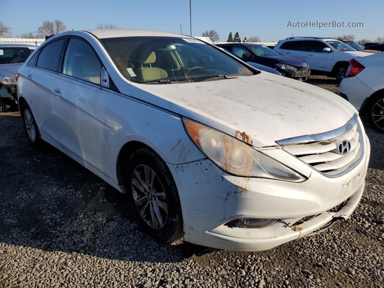 2013 Hyundai Sonata Gls White vin: 5NPEB4AC9DH747296