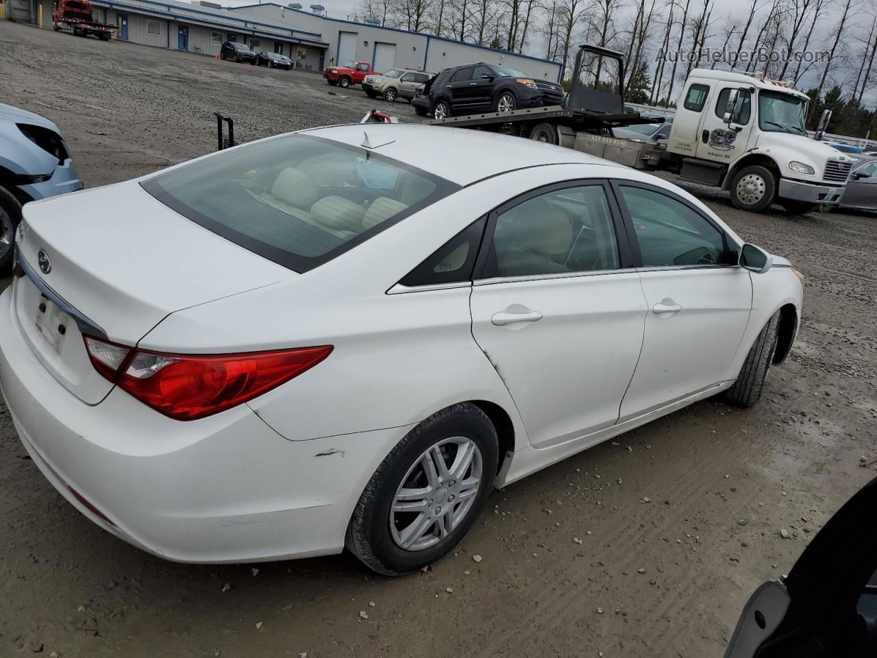 2012 Hyundai Sonata Gls White vin: 5NPEB4ACXCH320899