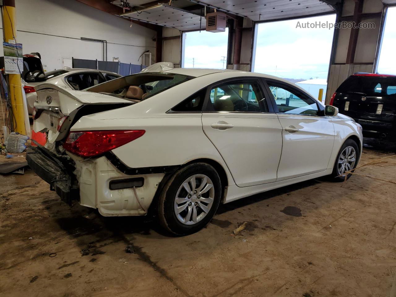 2012 Hyundai Sonata Gls White vin: 5NPEB4ACXCH413339