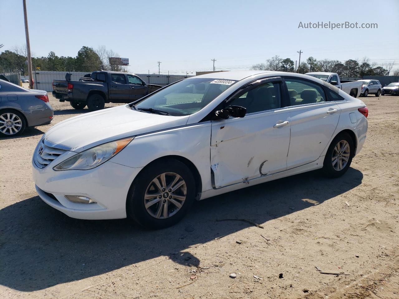 2013 Hyundai Sonata Gls White vin: 5NPEB4ACXDH582729