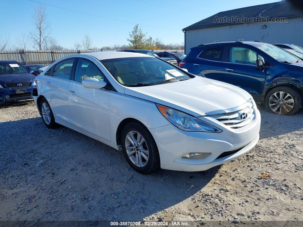 2013 Hyundai Sonata Gls White vin: 5NPEB4ACXDH804525