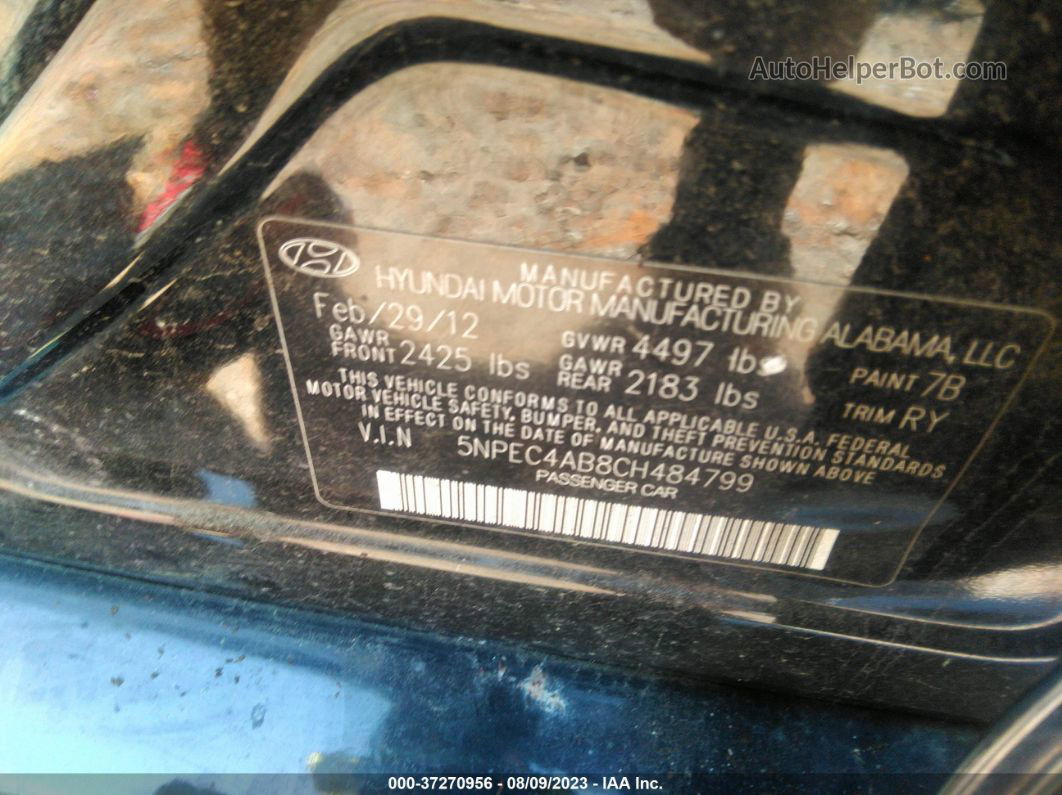 2012 Hyundai Sonata Se 2.0t Black vin: 5NPEC4AB8CH484799