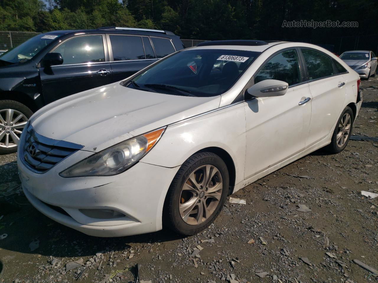 2013 Hyundai Sonata Se White vin: 5NPEC4AC1DH628333