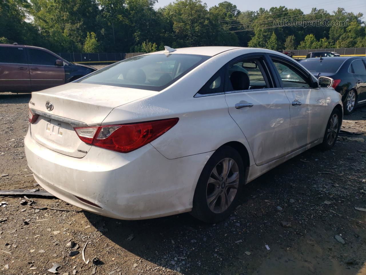 2013 Hyundai Sonata Se White vin: 5NPEC4AC1DH628333