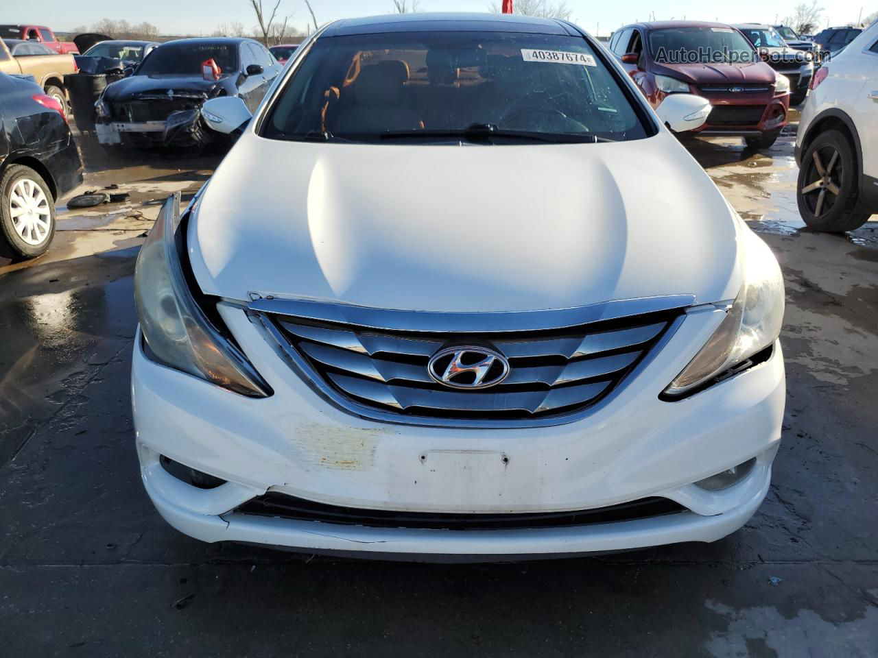 2012 Hyundai Sonata Se White vin: 5NPEC4AC7CH368583