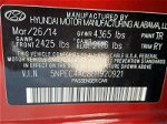 2014 Hyundai Sonata Se Red vin: 5NPEC4AC8EH920921