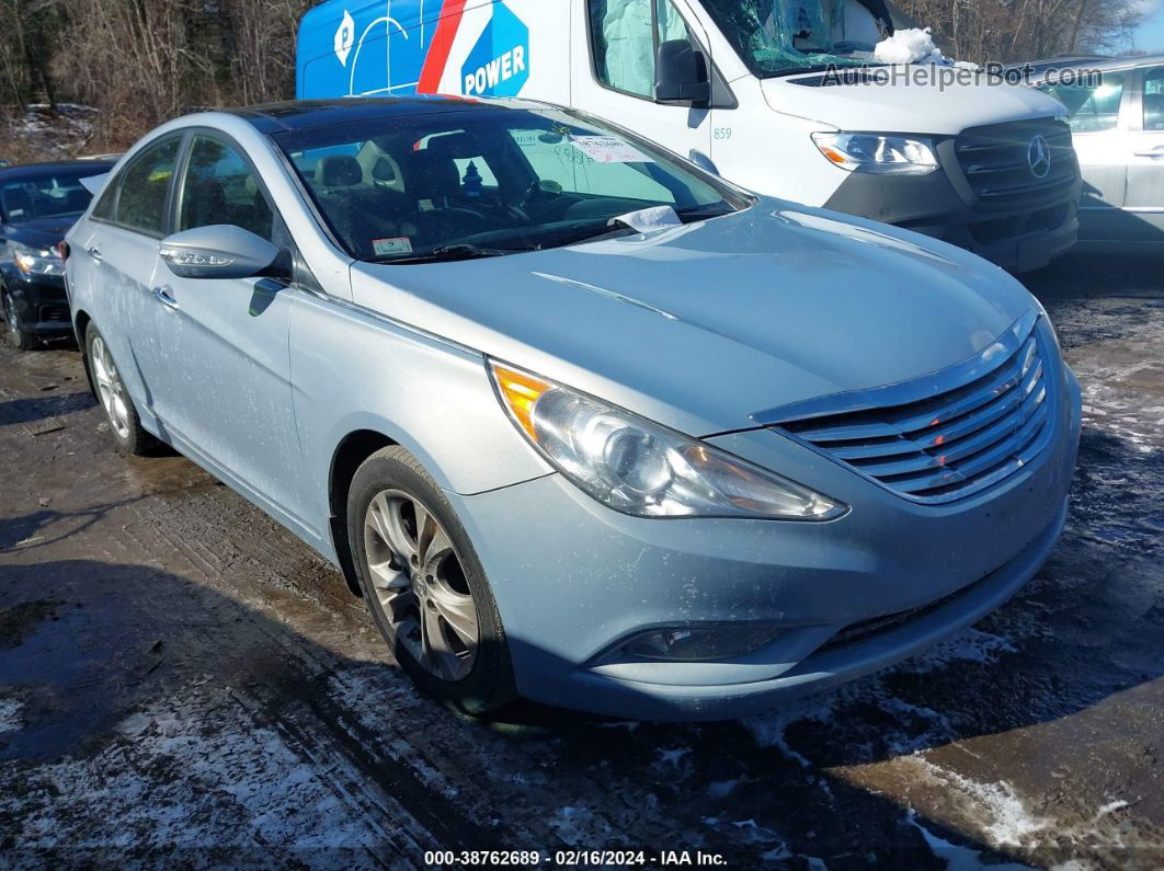 2012 Hyundai Sonata Limited Light Blue vin: 5NPEC4AC9CH373445