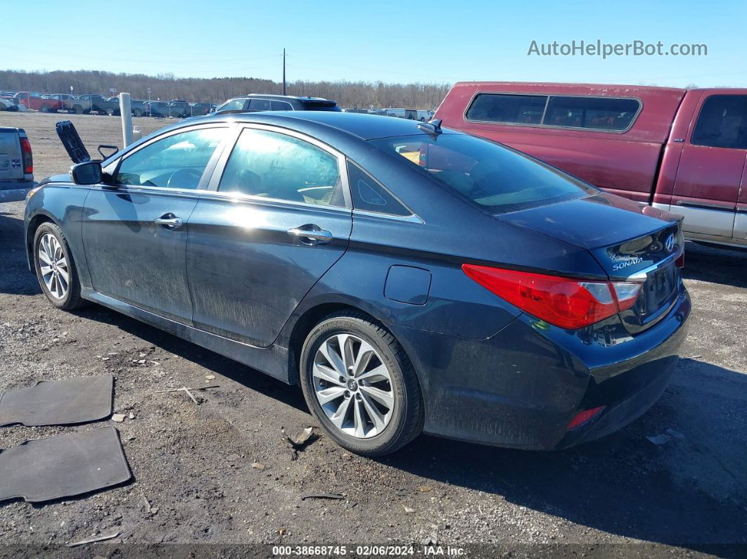 2014 Hyundai Sonata Limited Dark Blue vin: 5NPEC4AC9EH874323