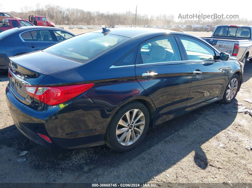 2014 Hyundai Sonata Limited Dark Blue vin: 5NPEC4AC9EH874323