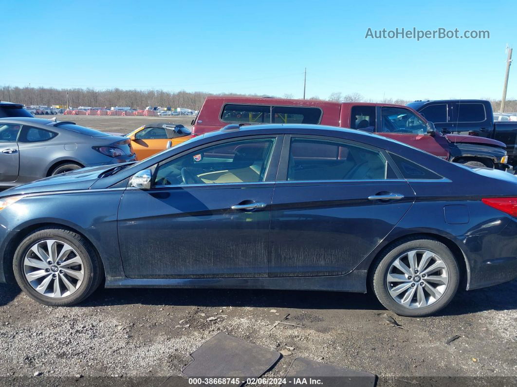 2014 Hyundai Sonata Limited Dark Blue vin: 5NPEC4AC9EH874323