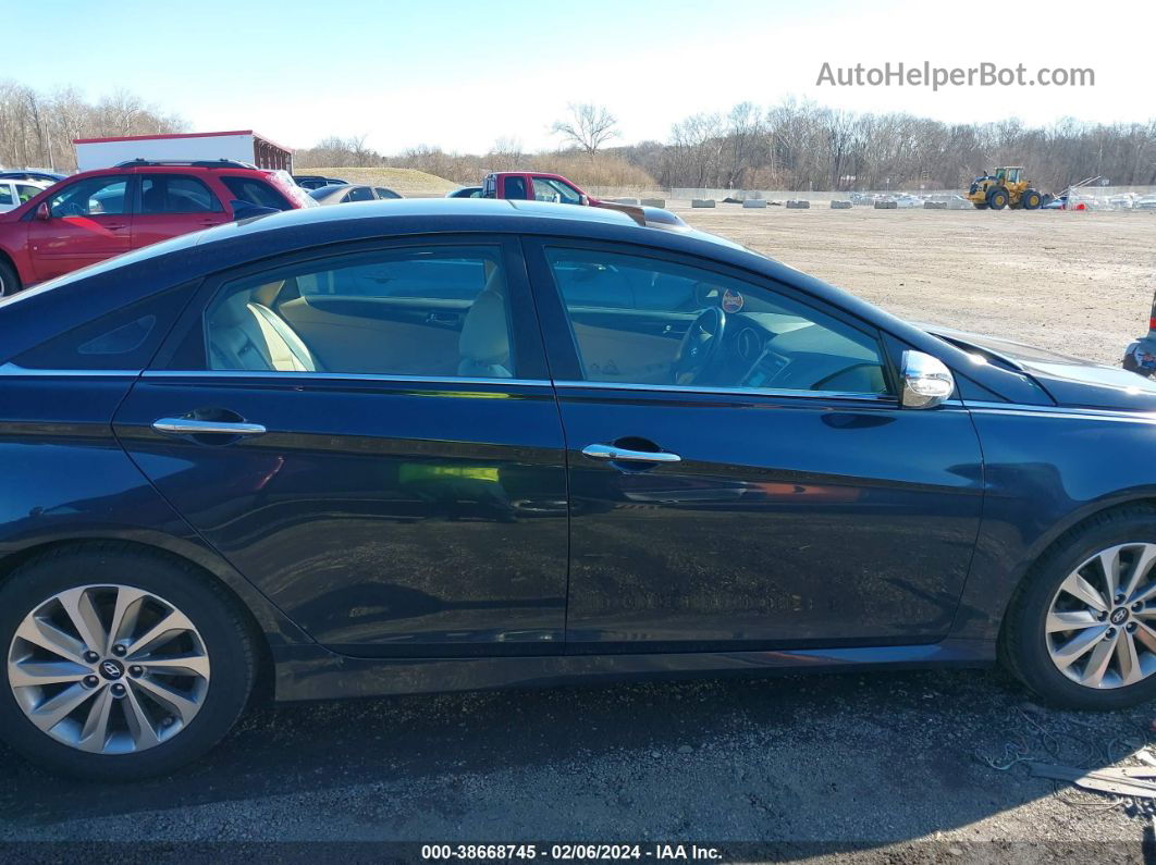 2014 Hyundai Sonata Limited Dark Blue vin: 5NPEC4AC9EH874323